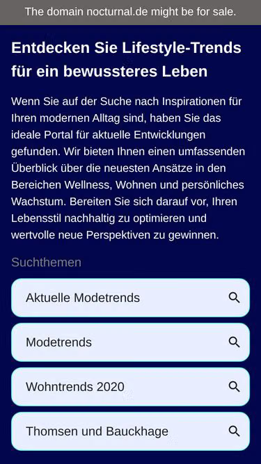 Screenshot of nocturnal.de