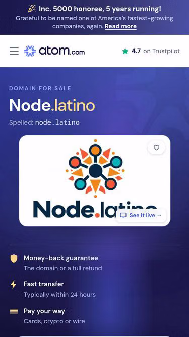 Screenshot of node.latino