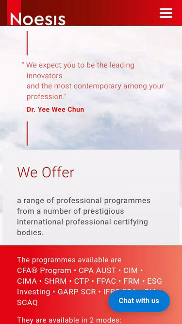 Screenshot of noesis.edu.sg