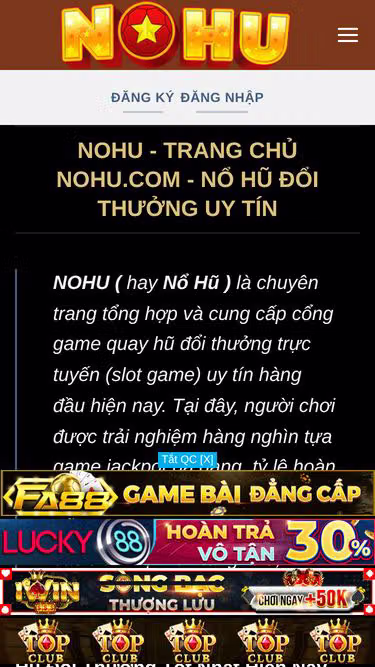Screenshot of nohu.bz