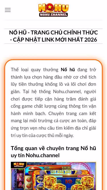 Screenshot of nohu.channel