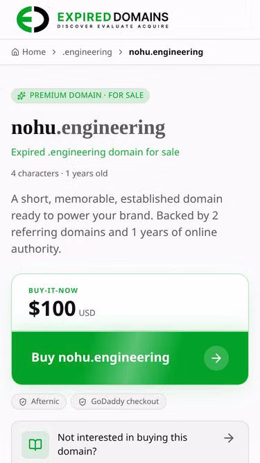 Screenshot of nohu.engineering