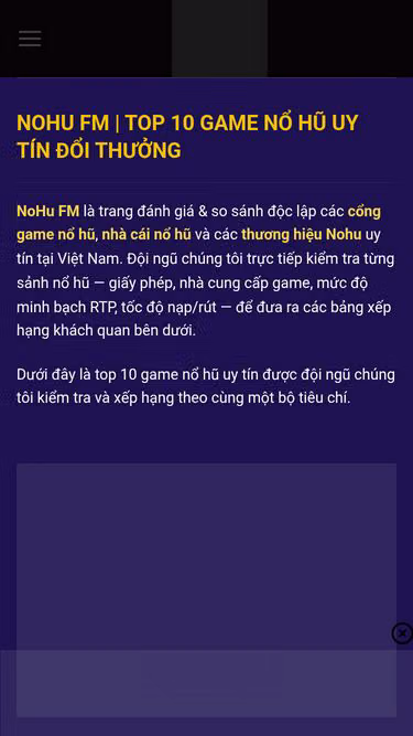 Screenshot of nohu.fm