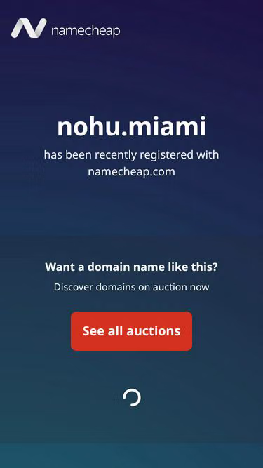 Screenshot of nohu.miami