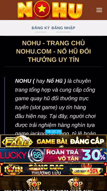 Screenshot of nohu.sbs