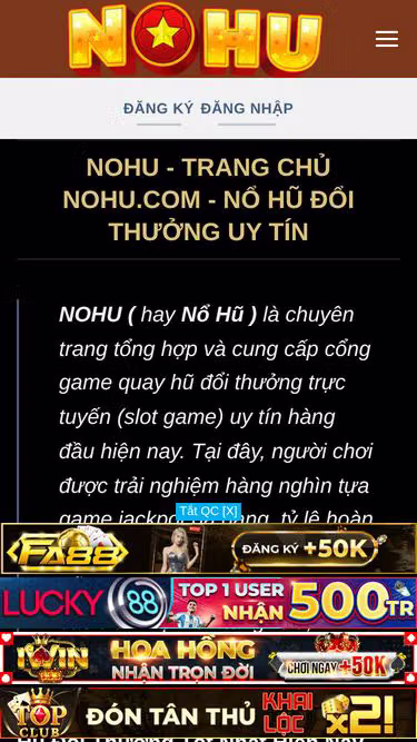 Screenshot of nohu.sh