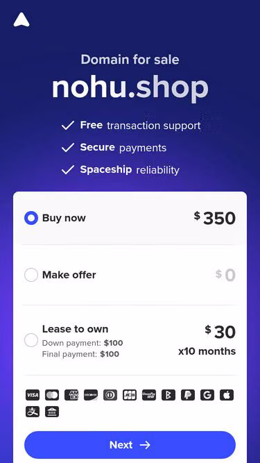 Screenshot of nohu.shop