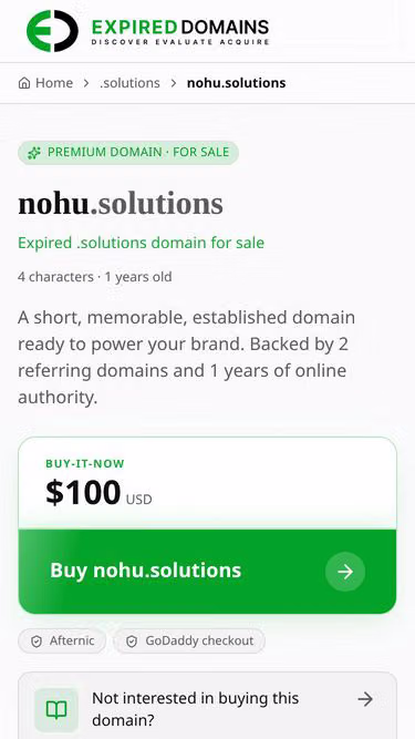 Screenshot of nohu.solutions