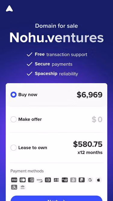 Screenshot of nohu.ventures