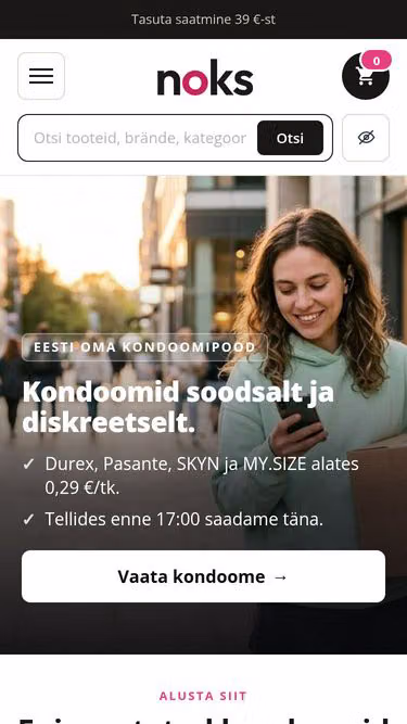 Screenshot of noks.ee
