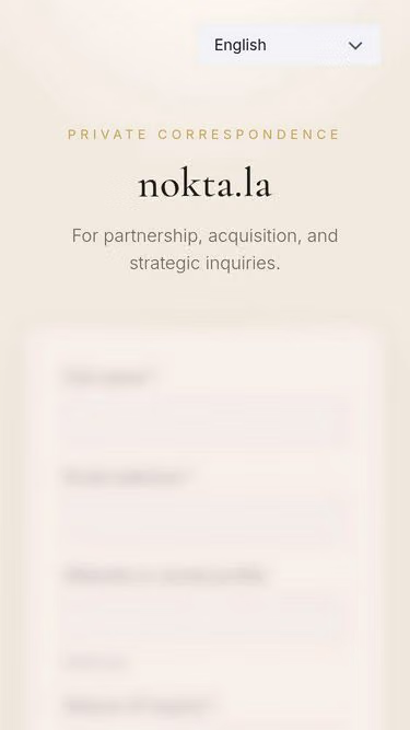 Screenshot of nokta.la