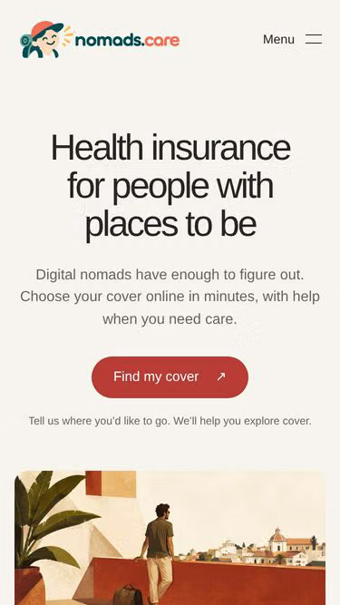 Screenshot of nomads.care