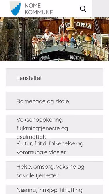 Screenshot of nome.kommune.no