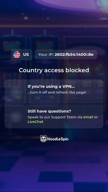 Screenshot of noodlespin.com