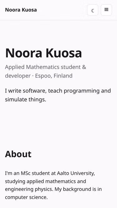 Screenshot of noora.sh