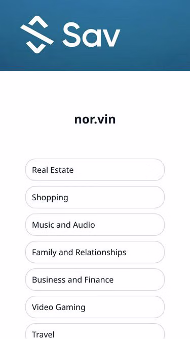 Screenshot of nor.vin