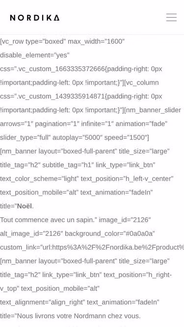 Screenshot of nordika.be