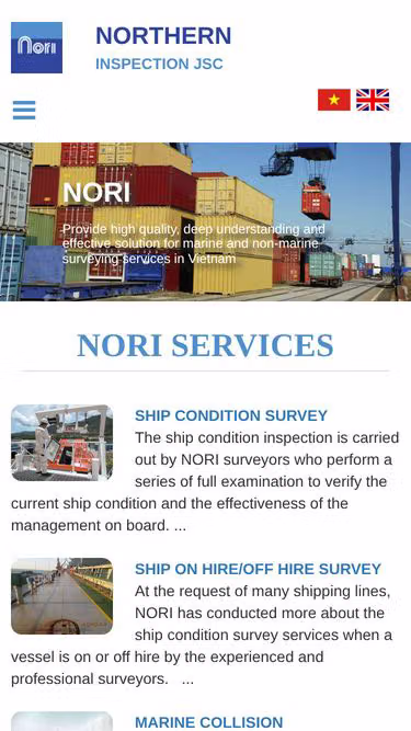 Screenshot of nori.com.vn