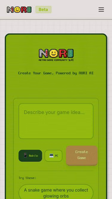 Screenshot of nori.run