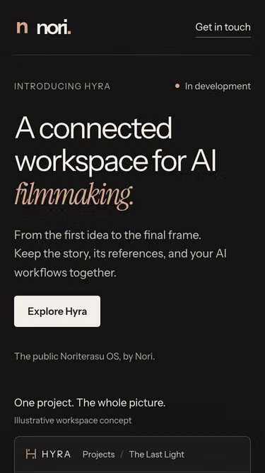 Screenshot of nori.vc