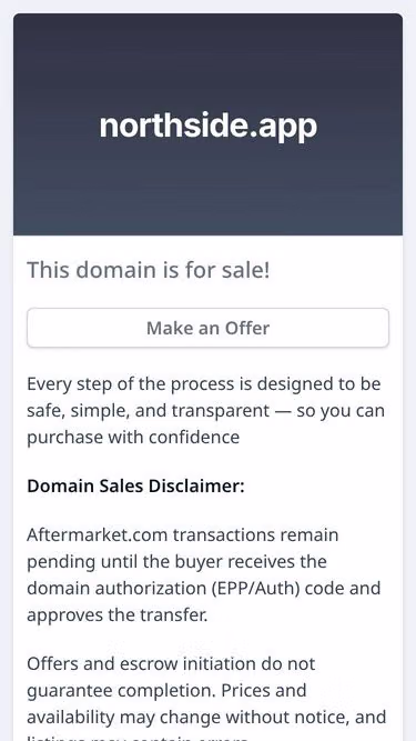 Screenshot of northside.app
