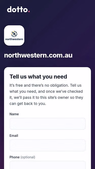 Screenshot of northwestern.com.au