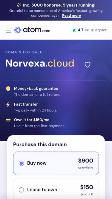 Screenshot of norvexa.cloud