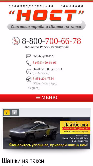 Screenshot of nost.ru