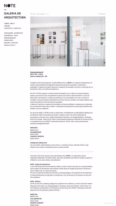 Screenshot of note.org.pt