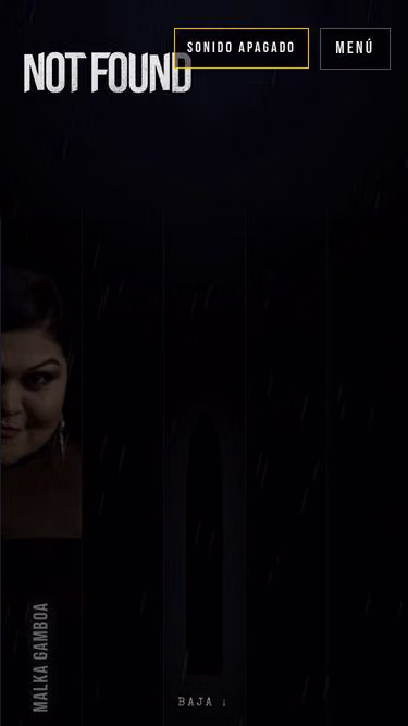 Screenshot of notfound.live