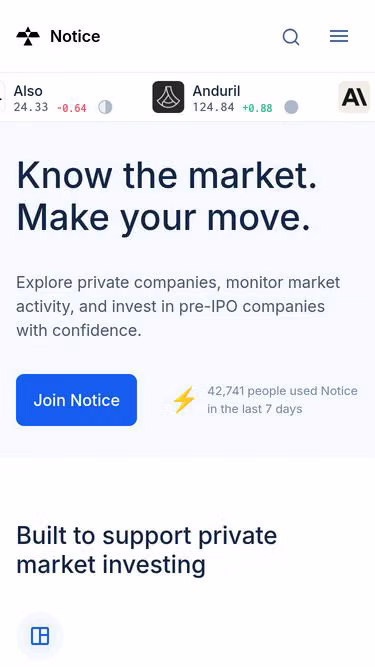Screenshot of notice.gg
