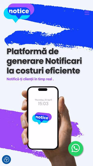 Screenshot of notice.ro