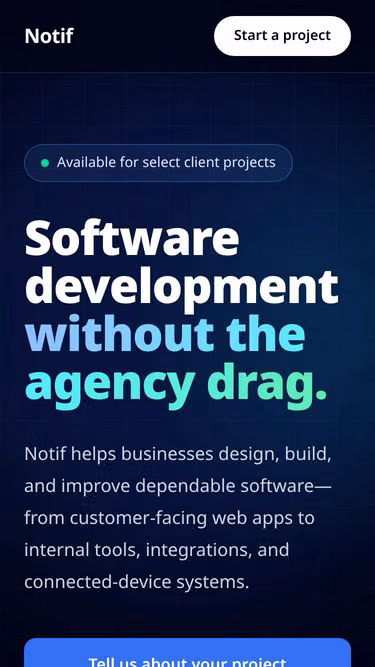 Screenshot of notif.co