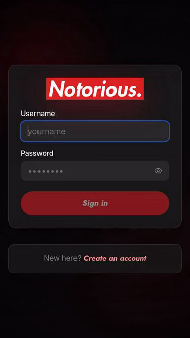 Screenshot of notorious.st