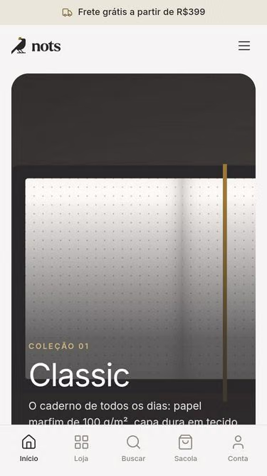 Screenshot of nots.com.br
