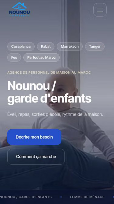 Screenshot of nounou.express