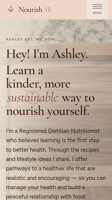 Screenshot of nourishme.art