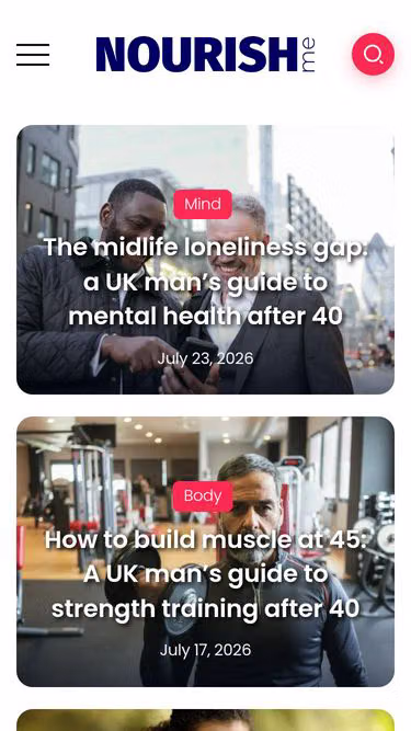 Screenshot of nourishme.uk