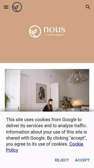 Screenshot of nous.mx