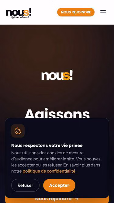 Screenshot of nous.nc