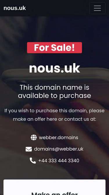Screenshot of nous.uk