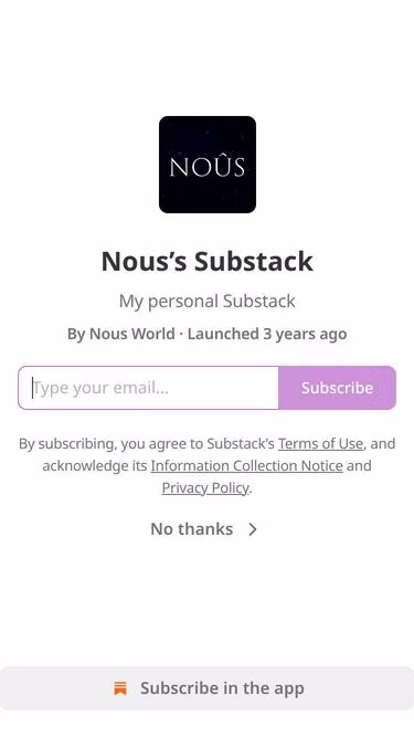 Screenshot of nous.world