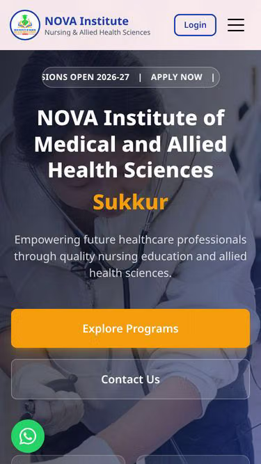 Screenshot of nova.edu.pk