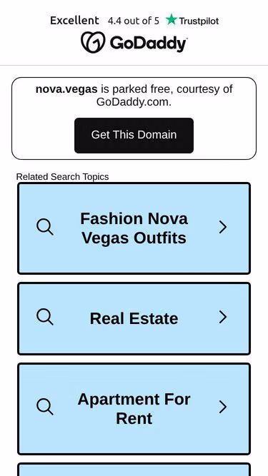 Screenshot of nova.vegas