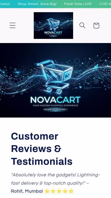Screenshot of novacart.sbs
