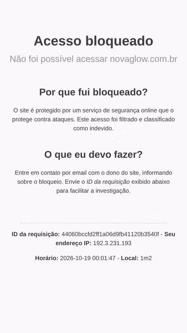 Screenshot of novaglow.com.br