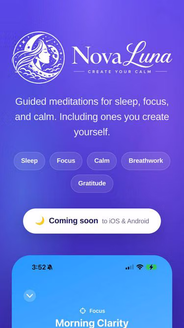 Screenshot of novaluna.app