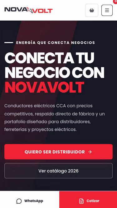 Screenshot of novavolt.com.mx
