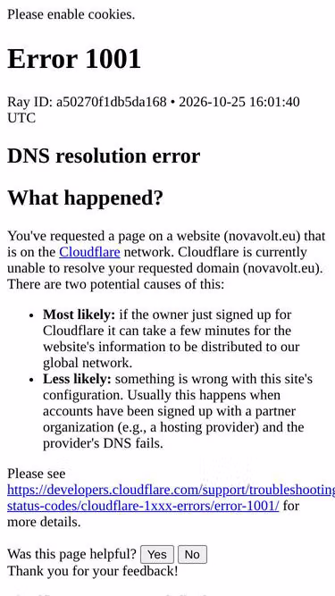 Screenshot of novavolt.eu
