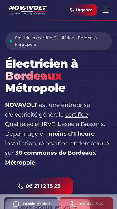 Screenshot of novavolt.fr